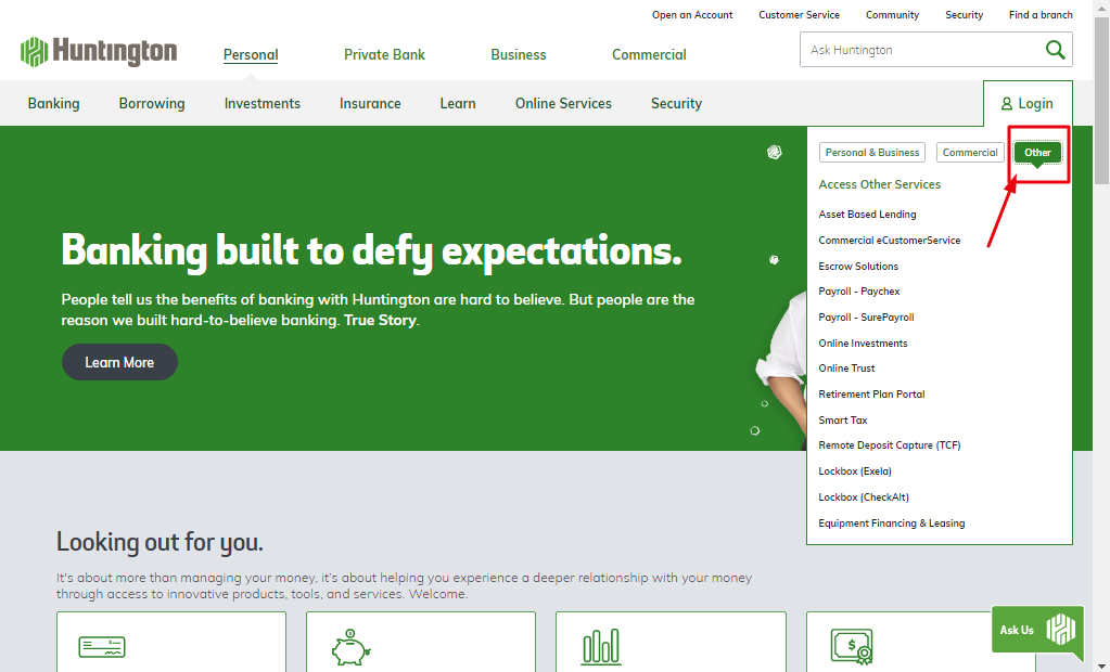 Huntington Bank Login