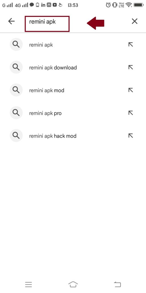 search Remini Mod APK Or APP