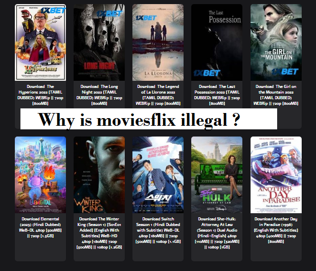 Why is moviesflix illegal