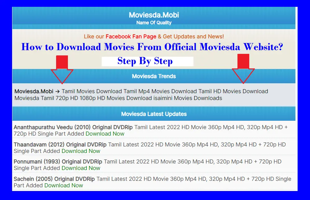 How to Download Movies From Official Moviesda Website Step By Steps