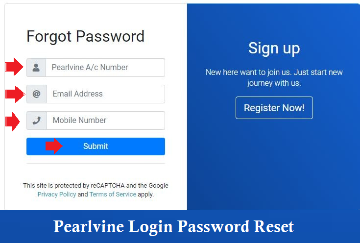 Pearlvine Login Password Reset